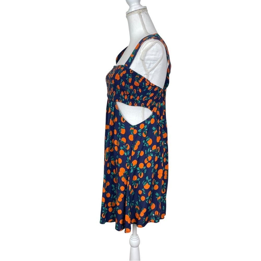 Anthropologie The Piper Bandeau Cutout Oranges Mini Dress - Picture 3 of 6